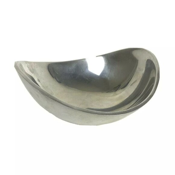 Towle Pintel Collection Bowl Shiny Aluminum Candy Nuts Dish Made in India - Picture 1 of 5